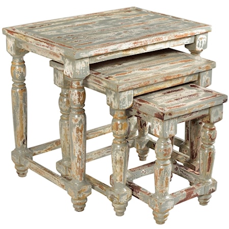 Bengal Manor Mango Wood Distressed Grey Set 